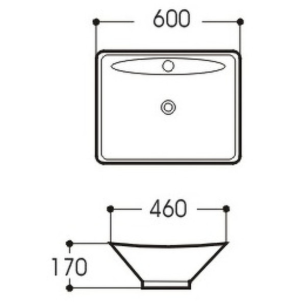 Раковина накладная Aquatek 46x60 белая (AQ5518-00)