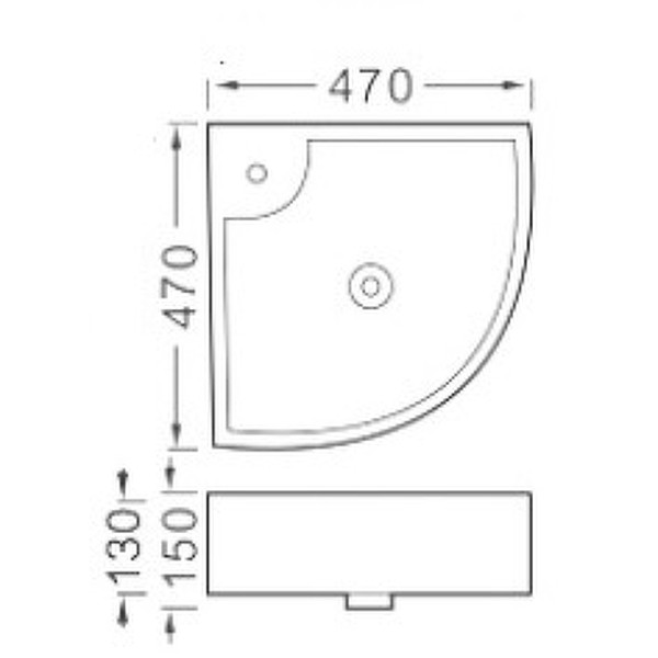 Раковина накладная Aquatek 47x47 белая (AQ5166B-00)