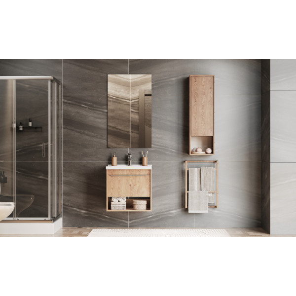 Зеркало Aquaton Альма 600x22x1000 серебристый (1.A287.7.02A.301.0)