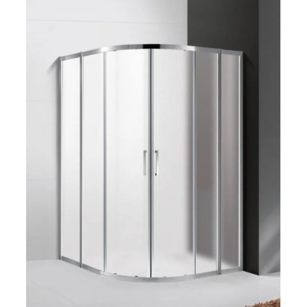 Душевой уголок Cezares Molveno 120x120x195 стекло матовое, профиль хром (MOLVENO-R-22-90+30-P-Cr)