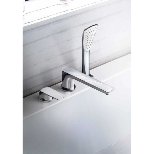 Смеситель для ванны и душа Kludi Ameo с душевым гарнитуром (414470575) Смеситель для ванны и душа Kludi Ameo с душевым гарнитуром (414470575)