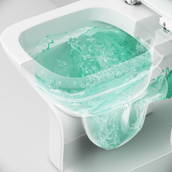 Унитаз-компакт AM.PM Gem безободковый с сиденьем микролифт (C908601SC)