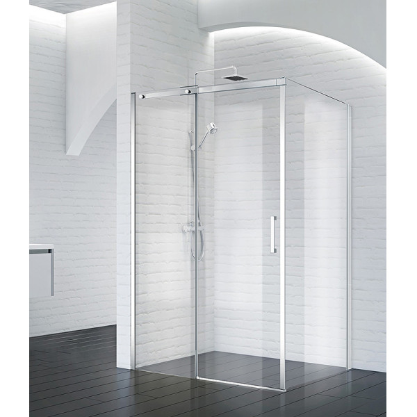 Душевой уголок BelBagno Acqua 110x90x195 стекло прозрачное, профиль хром (ACQUA-AH-1-110/90-C-Cr)