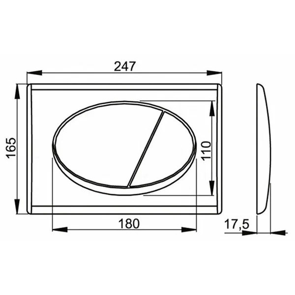 Клавиша смывная AlcaPLAST матовый хром (M72)