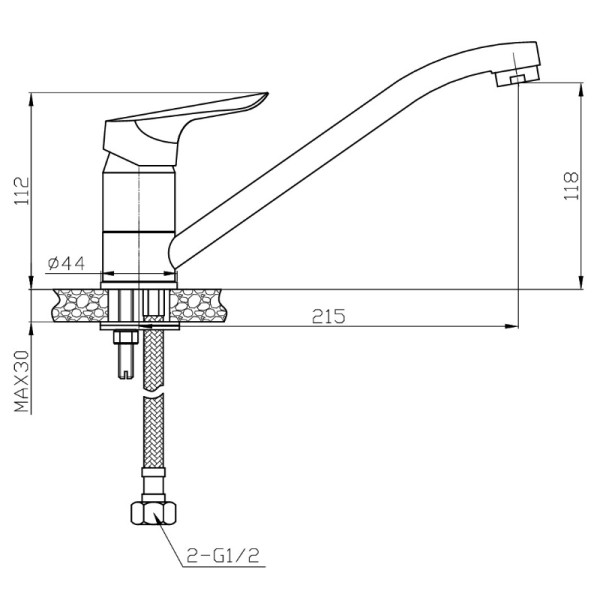 Смеситель для кухни Esko Asti хром (AT 05) Смеситель для кухни Esko Asti хром (AT 05)