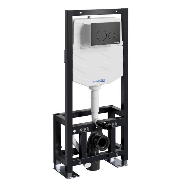 Инсталляция для унитаза WasserKRAFT Dill с клавишей смыва черная матовая (61TLT.010.ME.MB02)