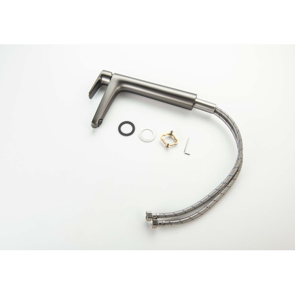 Смеситель для раковины Aquatek Бетта шлифованный черный хром (AQ1104BGM)