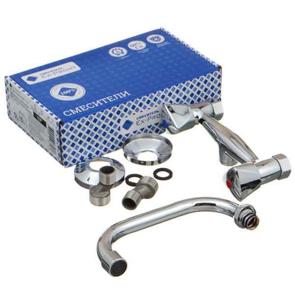 Смеситель для кухни Ex-promt Trio хром (Ex222.1-02) Смеситель для кухни Ex-promt Trio хром (Ex222.1-02)