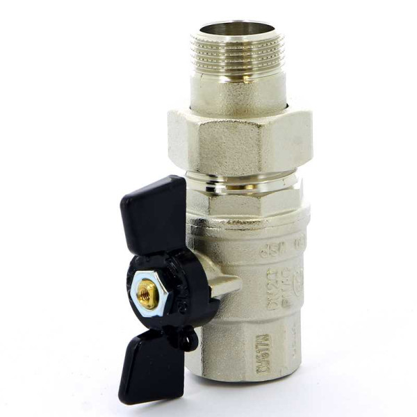 Кран Bugatti 3/4" шаровый со сгоном Oregon 322 (черная бабочка) (03220032) Кран Bugatti 3/4" шаровый со сгоном Oregon 322 (черная бабочка) (03220032)