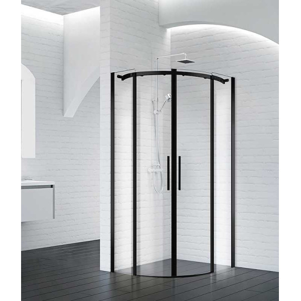 Душевой уголок BelBagno Acqua 90x90 стекло прозрачное, профиль черный (ACQUA-R-2-90-C-NERO)