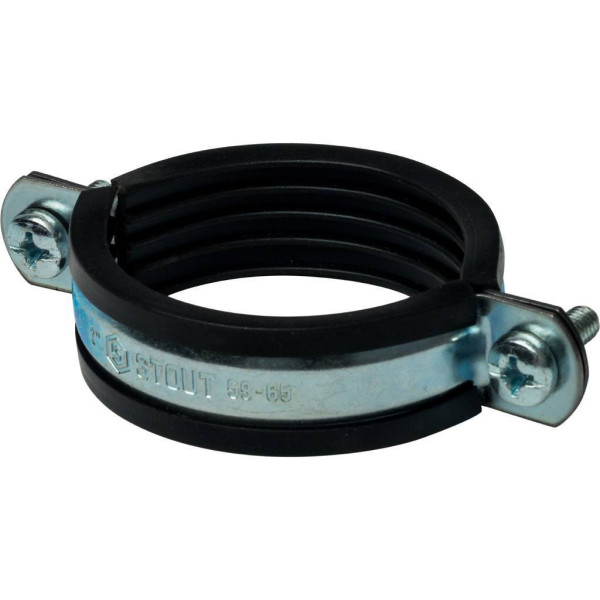 Хомут для труб со шпилькой и дюбелем Stout 2" (59-65 мм) (90 шт в упак.) (SAC-0020-100002)