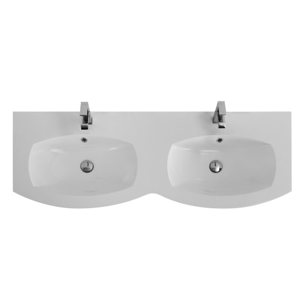 Раковина встраиваемая Cezares с двумя чашами Bianco 138x52x15 (50156) Раковина встраиваемая Cezares с двумя чашами Bianco 138x52x15 (50156)