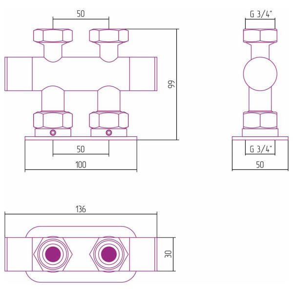 Вентиль Сунержа 2х3/4" прямой скрытый-скрытый EU50 (03-1419-3434) Вентиль Сунержа 2х3/4" прямой скрытый-скрытый EU50 (03-1419-3434)