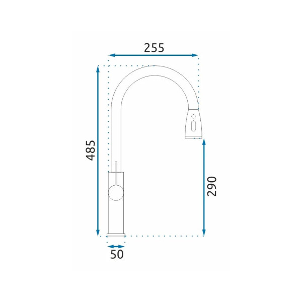 Смеситель для кухни REA Nest Black mat (REA-B2057)