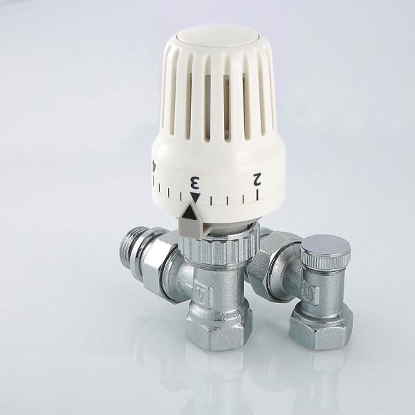 Комплект термостатический угловой 1/2" Valtec VT.045.N (3 в 1) (VT.045.N.04) Комплект термостатический угловой 1/2" Valtec VT.045.N (3 в 1) (VT.045.N.04)