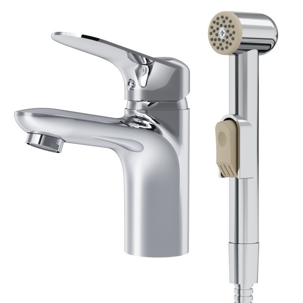 Смеситель для раковины AM.PM Sunny с гигиеническим душем, хром (F85C03000)