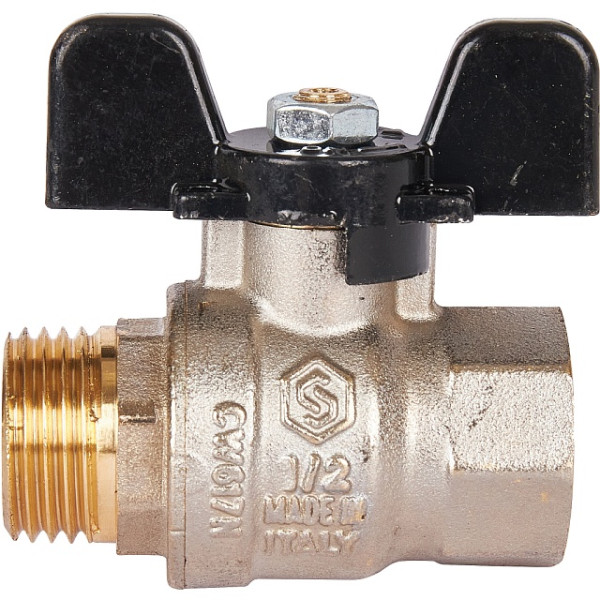 Кран 1/2" ВН шаровый Stout стандартнопроходной (чёрная бабочка) (SVB-0014-000015)