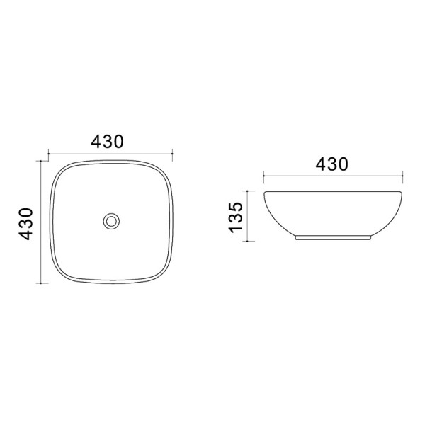 Раковина накладная Azario Tours 43x13,5x43 белая (AZ-41288) Раковина накладная Azario Tours 43x13,5x43 белая (AZ-41288)