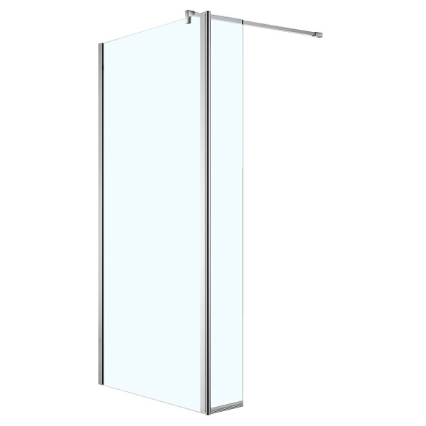 Душевое ограждение Azario Chicago 110x195 стекло прозрачное, профиль хром (AZ-NAR6321 110)