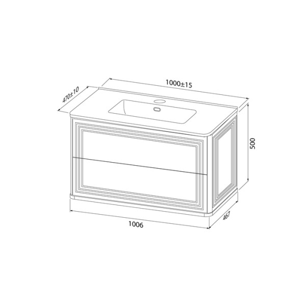 Тумба с умывальником подвесная Iddis Oxford Neo 100 см белый подходит умыв. 0101000i28 (OXN10W0i95K)