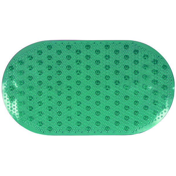 Коврик для ванной Melodia ПВХ Ellipse овал 67x36cм зелёный (MK012)