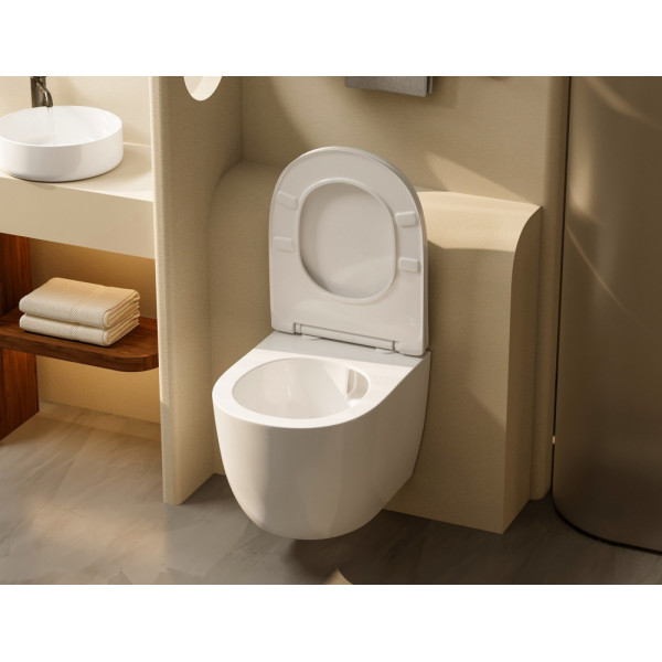 Комплект инсталляция с унитазом Abber Bequem с клавишей золото розовое (AC1100T-AC0105-AC0120RG)