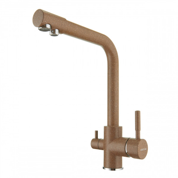 Смеситель для кухни Aquaton Руан с краном для питевой воды коричневый (1.AX00.4.FCX.X27.0)