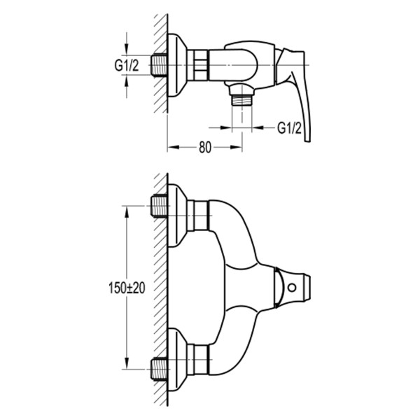 Смеситель для душа Swedbe Terracotta терракота (темная бронза) (2552)