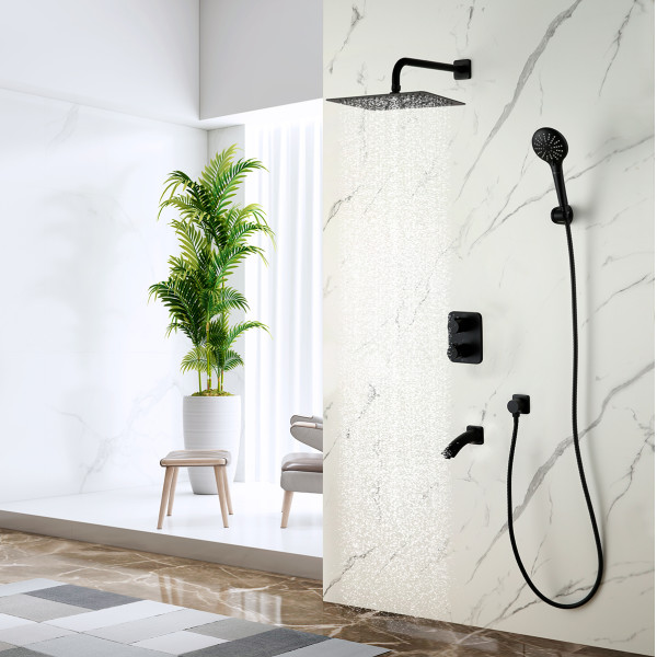 Смеситель для ванны и душа Lemark Bronx встраиваемый хром (LM3742BL)