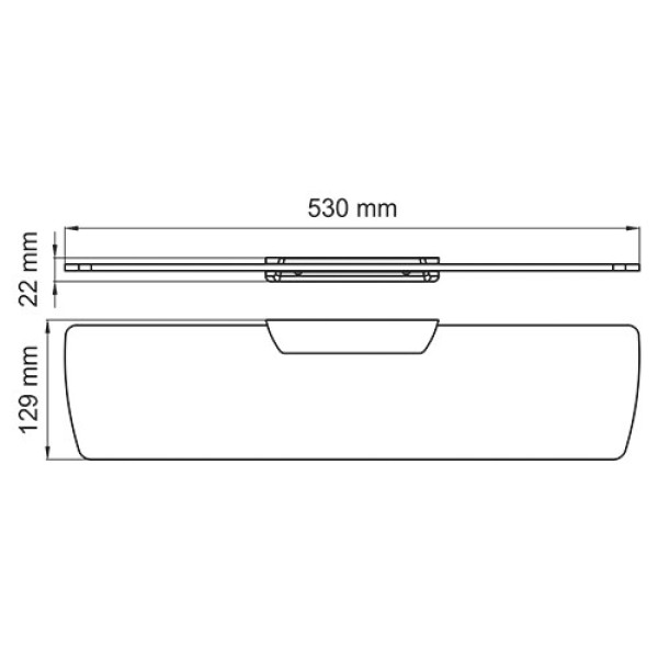 Полка стеклянная WasserKraft Aisch золото матовое (K-5924)