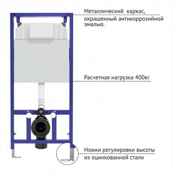 Инсталляция для подвесного унитаза Berges NOVUM R3 с клавишей (040223) хром глянец Инсталляция для подвесного унитаза Berges NOVUM R3 с клавишей (040223) хром глянец