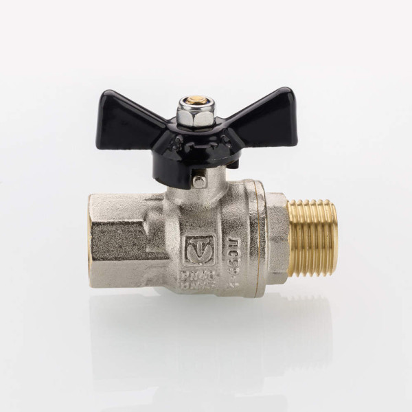 Кран 1/2" ВН шаровый Valtec Perfect-ГОСТ (черная бабочка) VT.418.N.04