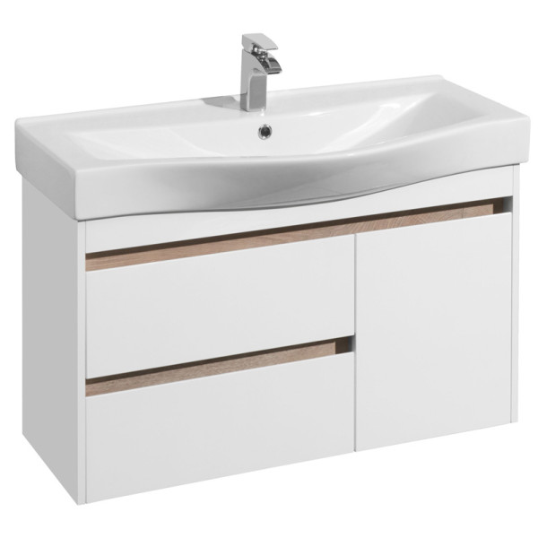 Тумба подвесная Aquaton 100x35,7x55,4 белая (1A249001NT010)