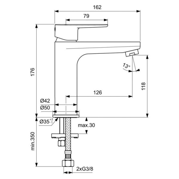 Смеситель для раковины Ideal Standard Cerafine O хром (BC554AA)