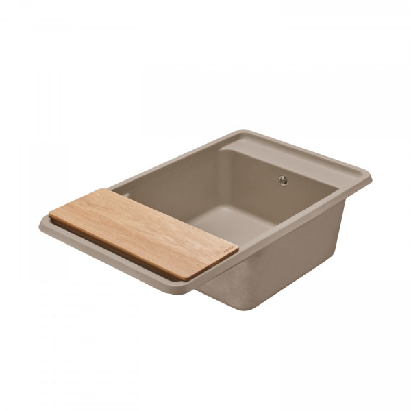 Мойка для кухни врезная Aquaton Беллис 510x870x250 серый шелк (1.A724.8.32B.S25.0)