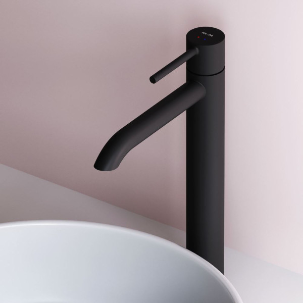Смеситель для раковины AM.PM Libre высокий, черный (F6092022)