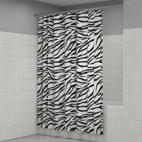 Шторка для ванн текстильная Iddis Base 180x200 черный (BB03P18i11)