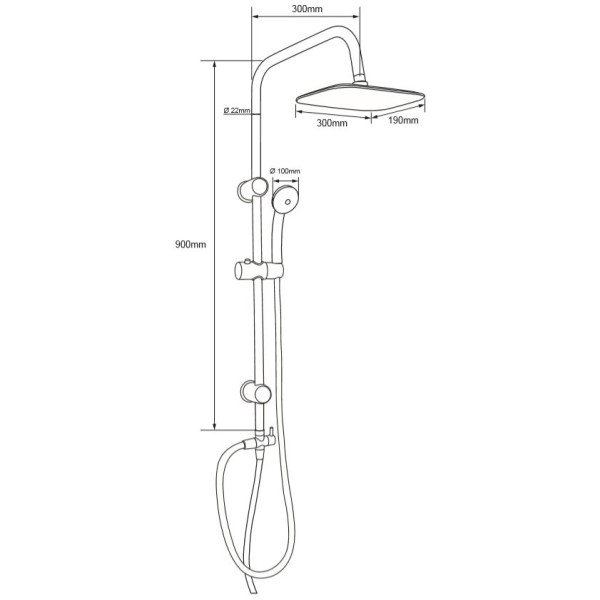 Душевая гарнитура Aquanet Passion RC (AF300-70-RC-B)