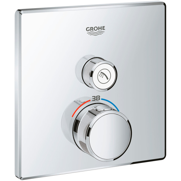 Смеситель для душа Grohe Grohtherm SmartControl внешняя часть с термостатом хром (29123000)