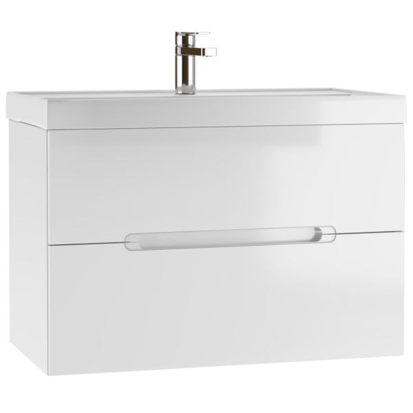 Тумба подвесная под умывальник Maria 80 Malta с двумя ящиками В2 Домино (DM4501T)