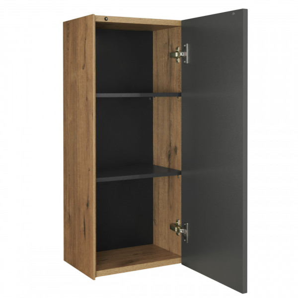 Шкаф подвесной Aquaton Сохо 350x250x800 дуб веллингтон, графит софт (1.A258.4.03A.JA0.0)