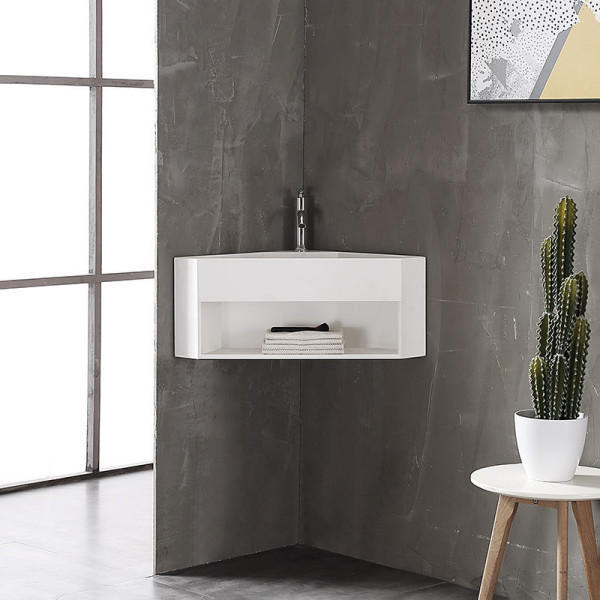 Тумба-раковина подвесная Abber Stein 280x500x500 белая матовая (AS2653)