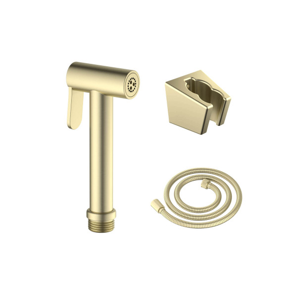 Лейка гигиеническая со шлангом Aquatek 120 см и держателем, золото (AQ2054BG)