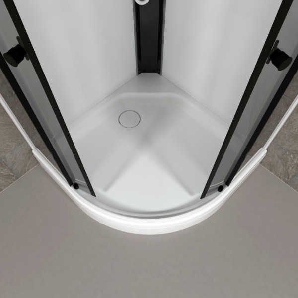 Душевая кабинаTriton Грэй 90x90 стекло тонированное, профиль черное (DK379) Душевая кабинаTriton Грэй 90x90 стекло тонированное, профиль черное (DK379)