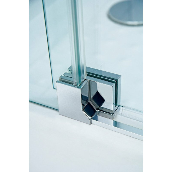 Душевой уголок Cezares Slider 80x90x195 стекло бронза, профиль хром (SLIDER-AH-2-80/90-90/100-BR-Cr)