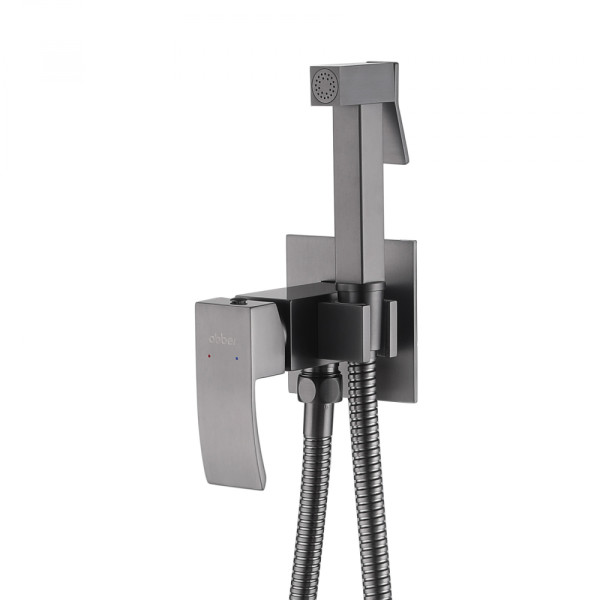 Смеситель с гигиеническим душем Abber Wasserfall никель (AF8625NG)