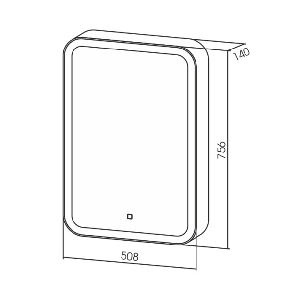 Зеркало-шкаф Azario Фиджи 50 сенсорный выключатель (LED-00002362)
