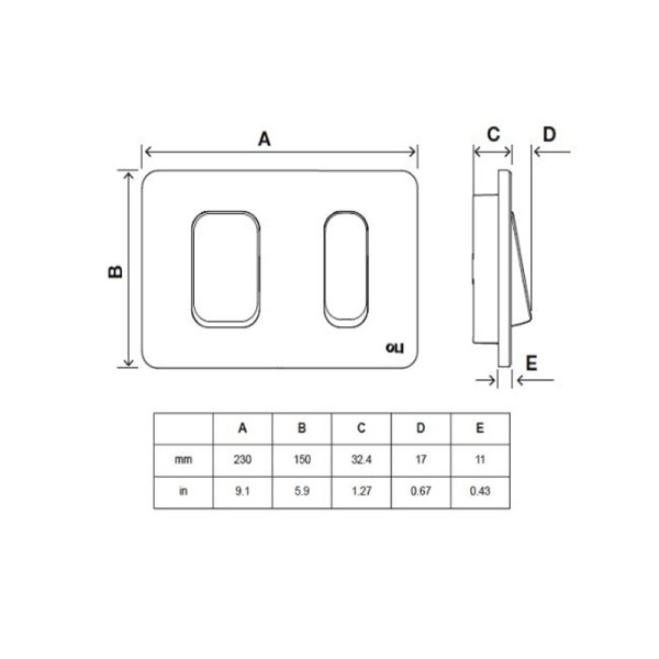 Клавиша смывная Oli Key хром матовый (889101)
