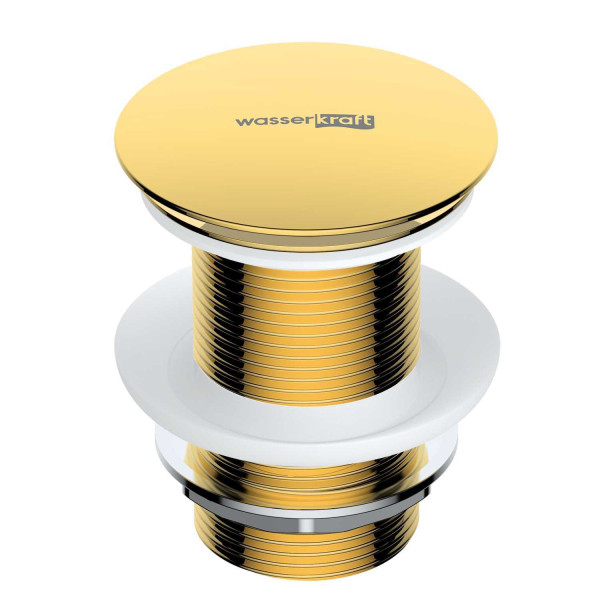 Донный клапан WasserKraft Push-up золотой (9070155)