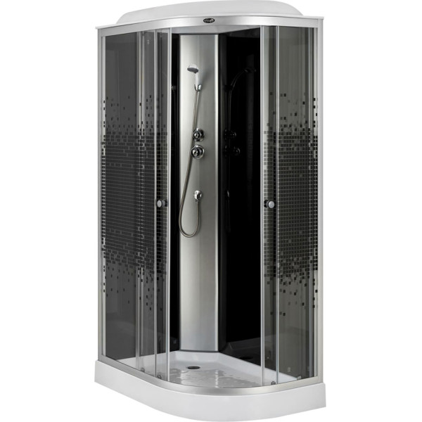 Душевая кабина Niagara 1200*800*2150 L стекло прозрачное с рисунком, профиль хром (NG-4512 L)